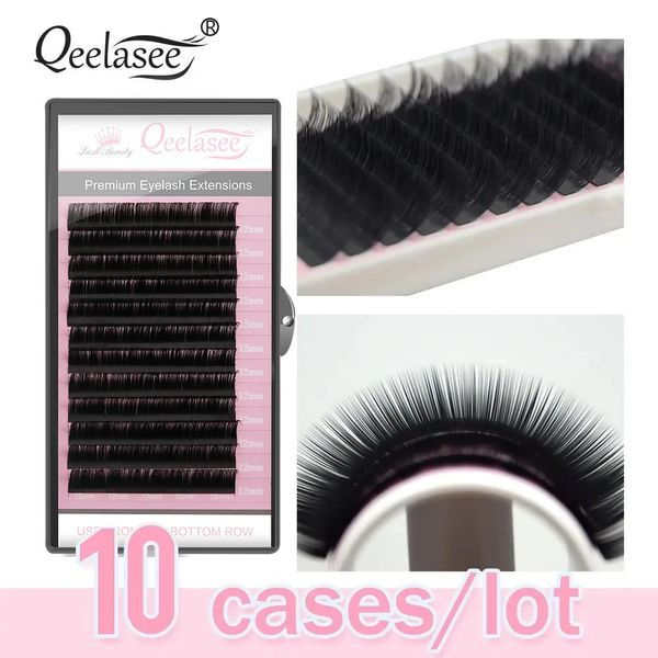 Todo o tamanho 10 bandejas de volume atacado Lashes Extension 3d Mink Falso Cylashes Individual Supplies de fábrica de fábrica de beleza de cílios 240415