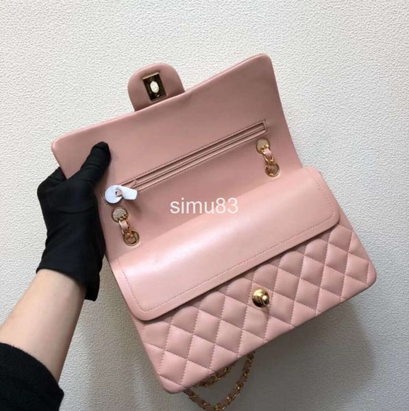 Ayna Kalitesi Tasarımcı Çanta Ladie Square Square Deri Deri Omuz Altal 25.5cm Flip Claic Fahion Retro Veratil Orijinal Çok Molor Wholeale