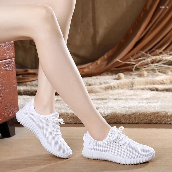 Scarpe casual Donne Summer 2024 Maglie bianche Candy Colors Flats Woman Fashion Sneaker traspirante