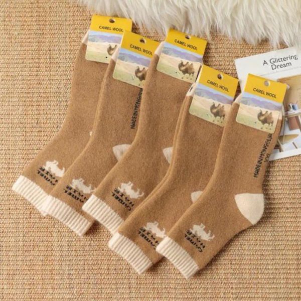 Verdickte Wolle Socken Frauen Männer Winter Mode warme weiche Kamel -Socke Hochwertige Casual Sport Plüsch kalte Terry Soxs