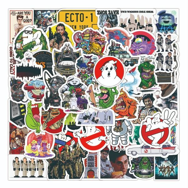 50pcs Film Ghostbusters Stickers Hayalet Avcıları Graffiti Çıkartmaları DIY Bagaj Dizüstü Bilgisayar Kaykay Bisiklet Stickers Araba Motosiklet Çıkartmaları