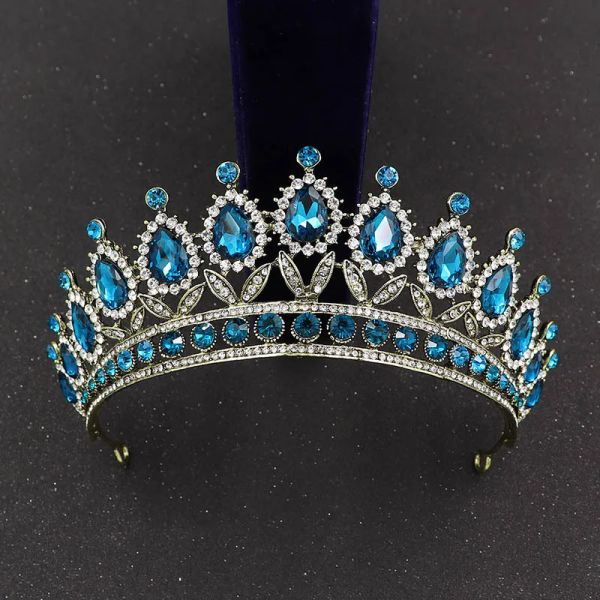 Ювелирные украшения kmvexo baroquace vinatge teal pink crystal crowns diadem unhestone День рождения