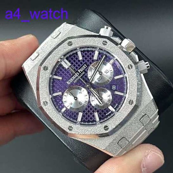 Modern AP Wrist Watch Royal Oak Series 26331BC Platinum Purple Frost Gold Gold Limited Edition Masculino Moda de lazer de negócios Sports Cronógrafo Mechanical Watch