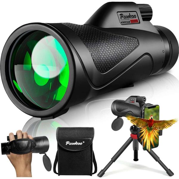 Aprimore sua experiência de visualização com telescópio monocular 40x60 com titular de smartphone, tripé atualizado, prisma Bak4, para adultos, crianças, observação de pássaros, caminhadas, concertos