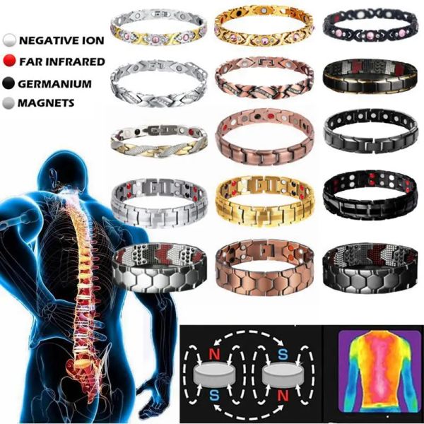 Armbänder gesunde Bio -Magnetarm Armbänder für Frauen Therapie Armband Schmerzlinderung Arthritis Magnet Armreifen Carpal Tunnelsyndrom Schmuck Syndrom Syndrom