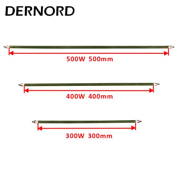 Peças 220V Elemento de aquecimento tubular de forno elétrico 220V 110V 8mm de resistência ao ar do aquecedor flexível 300W 400W 500W Dernord