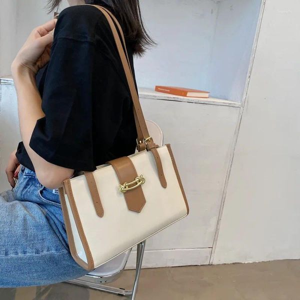 Сумки на плече корейская повседневная сумка для ведра хит Color 2024female Fashion с большой емкостью весенней и летней студенческой пригородной