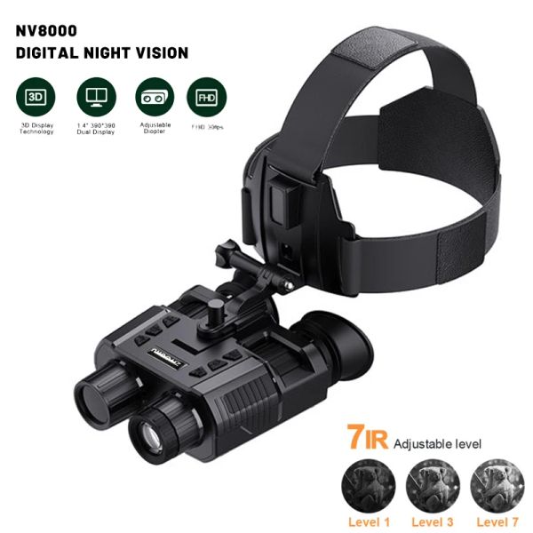 Камеры NVG Night Vision Binoculars для головки шлема, установленного 4 -цветным изображением 200 м, темнота темнота Nededeye 3D Display Night Vision