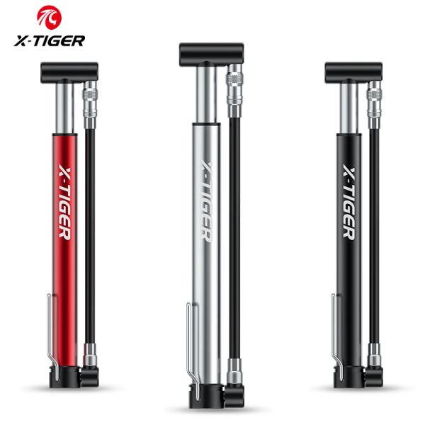 Acessórios Bomba de bicicleta Xtiger 130psi HighPressure Bicycle Inflation Aluminium Portable Schrader Presta Valve Mtb Pneu Bomba