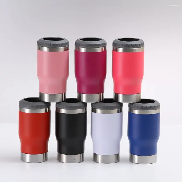 Garrafas de água Caneca de isolamento térmico de cerveja de camada dupla de 14 onças de aço inoxidável com copo isolado de aço com abridor de garrafas Cooler cofler