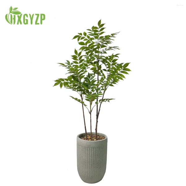 Fiori decorativi 133 cm Albero artificiale con pentola grandi piante verdi in vaso Nantian Bamboo Decorazione per la casa DECORE SOLO SOGGIORI OFFICI