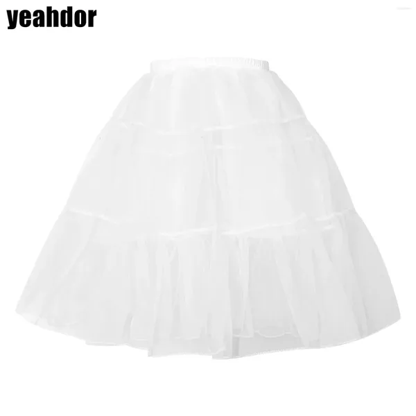 Frauen Nachtwäsche Damen Girls Organza Ruffen Unterrocks Elastic Taille Slheopless Stufe Petticoat Lolita Kleid Cosplay Accessoire