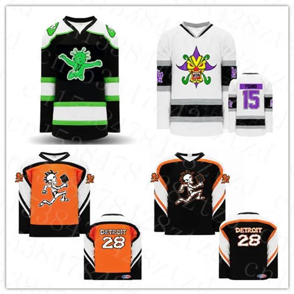 Hockey Custom New 2022 Insane Clown Posse Twiztid Dope ftfomf fehlende Link Lost Killa Black Lotus Blaze Stickerei Hockey Trikotie