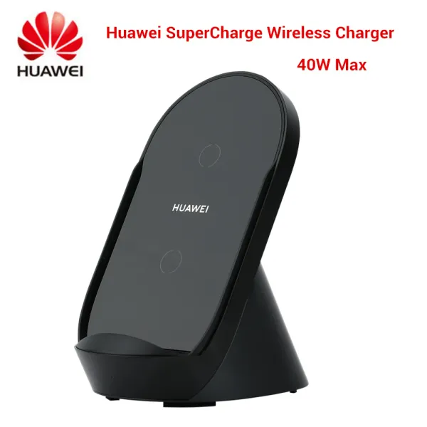 Ladegeräte Original Huawei Supercharge Wireless Charger Stand 40W Max CP62 Vertikaler Desktop für Huawei Qi -Gebühr für iPhone/Samsung