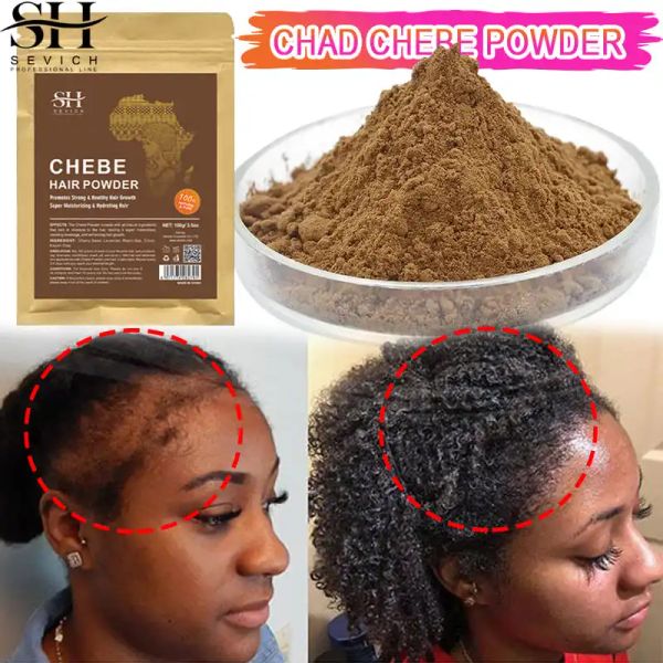 Shampoocondizionatore Africa Chad 100% in polvere di polvere Donne Trazione Alopecia Trattamento Olio naturale Cappello Cratico Riconoscimento Anti capelli Break Si sbarazza della parrucca