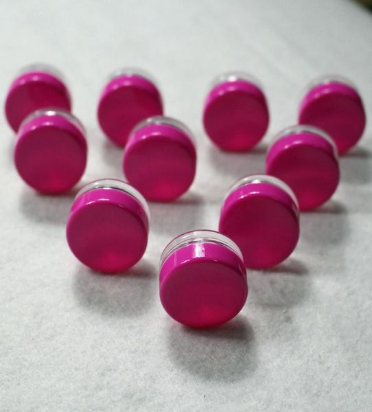 100 шт. Розовая красная крышка 3G Пластиковые бутылки Косметические контейнеры для глаз крем для крема пустое образец