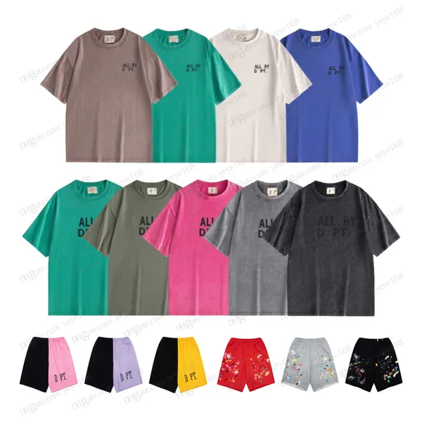 Herren T-Shirts Shorts Galle Lose Designer T-Shirt 100% reines Baumwoll-Herren und Frauen blau gelb rot schwarz rosa weiße violette tshirt hip-hop street Shirt USA S-XL Yyg