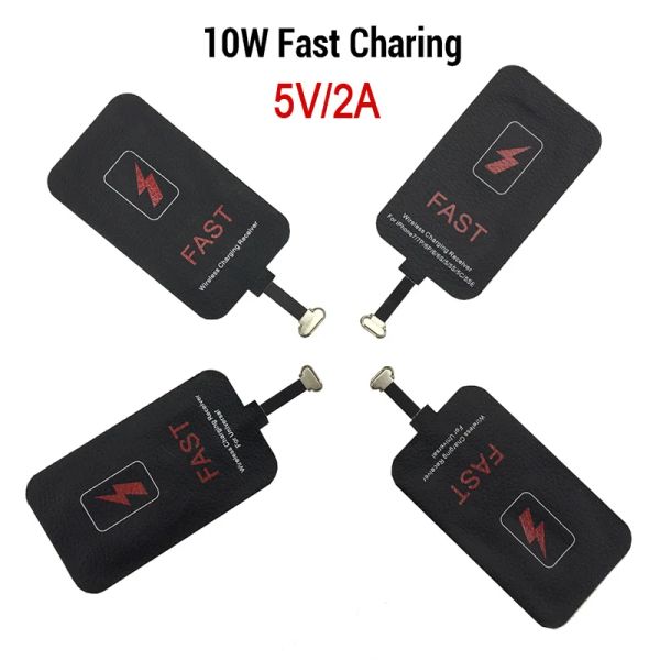 Chargers 5V/2A 10W Qi iPhone Xiaomi için Kablosuz Şarj Cihazı Alıcısı Xiaomi Samsung Huawei Kablosuz Şarj Adaptör Mat C için Tip C için