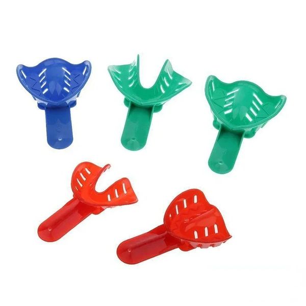 12pcs/conjunto de dentes de plástico bandejas de impressão dental durável