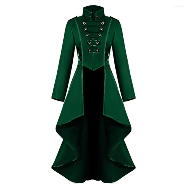 Lässige Kleider Retro mittelalterlicher Steampunk -Kostüme Gothic Cosplay Frauen Schwanzlackjacke Lady Victorian Coat Halloween Party Tuxedo