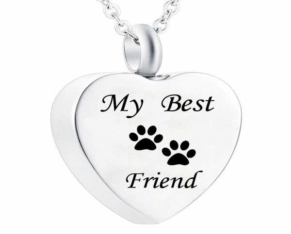 Memorial Pet Ashes Ceensake Dog CAT Cremation Jewelry Urn Cipcant Necklace Paw Stampa Memoriale di cenere Memoriale 7775201