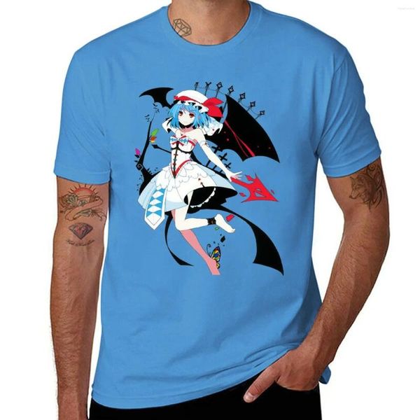 Tanques masculinos Tops Touhou Project-Remilia Scarlet T-shirt Roupas rápidas de secar Kawaii Summer masculino camisetas gráficas Hip Hop