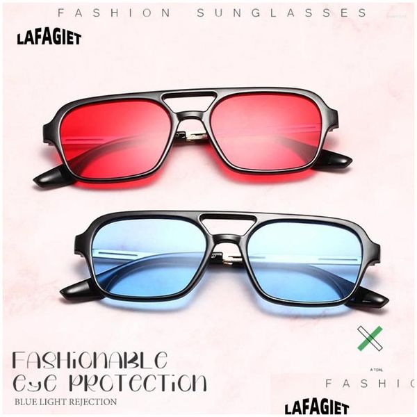 Sonnenbrille 2024 Fashion Herren Pilot Retro Doppelstrahl kleine Box Frauen Sonnenbrillen High Definition Vision Brille Drop Lieferung DHLNG