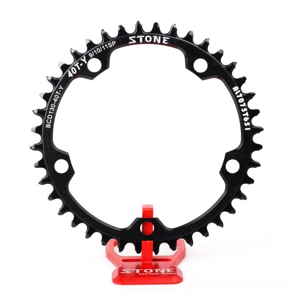 Partes Circular de pedra Chainring BCD 130mm 5 parafusos para Brompton Road Bike CX Cyclocross 3SIXTY FnHon Anel de corrente de roda de roda de bicicleta dobrável