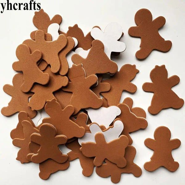 Duvar Çıkartmaları 1 Bag/Lot Gingerbread Adam Köpük Erken Öğrenme Eğitim El Sanatları Diy Oyuncakları Çocuk Odası Süsleme Anaokulu El Yapımı