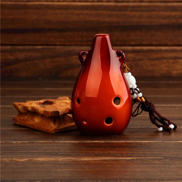 Strumento a 6 buche Alto F Chiave Ocarina Flauto Ceramic fatto a mano Flauta Classical Musical Strumenti Professional 6 Hole Alto Ocarina Flauto