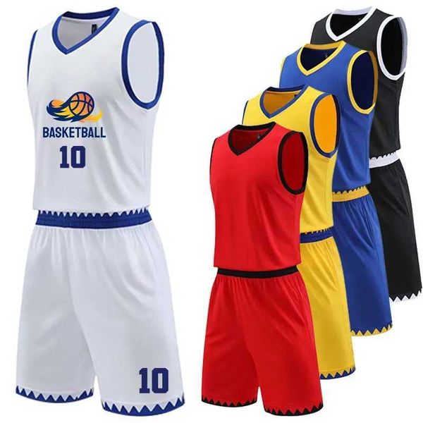 Os fãs tocam camisetas de tamanho grande camisa de basquete masculina conjunta rápida seca de uniforme de basquete