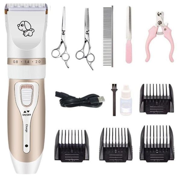 Recarregável Cabelo profissional Clipper Cat Dog Clipper Grooming Shaver Set Set Pets Haircut Tool240O3438592