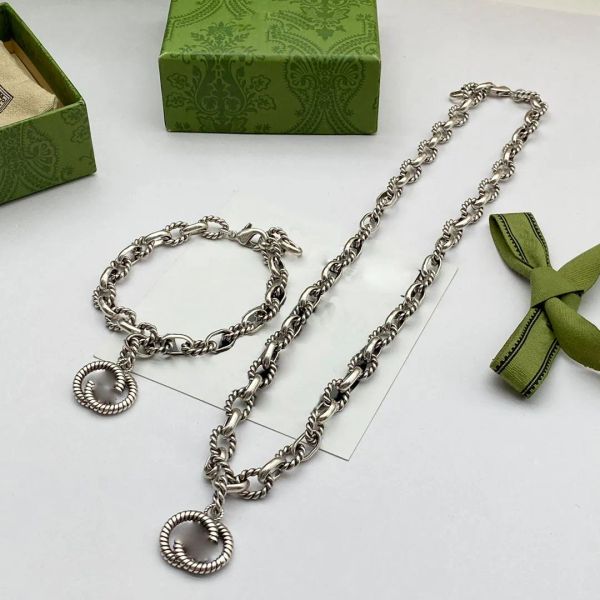 Модные роскошные классические серебряные ожерелья подвески свадебные ожерелья браслет g Ювелирные изделия
