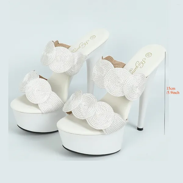 Slipper Auto Model Hochzeit Frühlings-/Sommerparty atmungsaktivem Mode Nachtclub Slim Heels Hass Sky High LFD-8661-A21