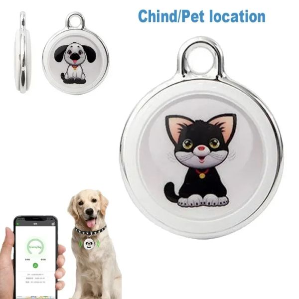 Tracker wasserdichte GPS -Tracker GPS -Katze Android und ohne Abonnement Bluetooth Smart Tags Finden Sie mein Pet Dog iOS Antilost Findergerät