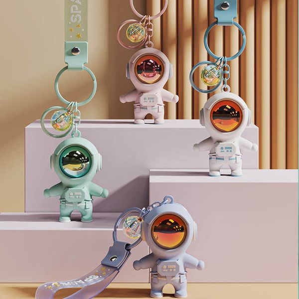 Toys promocionais Toys 3D PVC Caractere de caráter Kichain Acessórios Cartoon CARAÇÃO ASSTRONAUT ASTRONAUT LED CHAYCHAIN