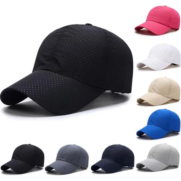 Accessori Summer Essiccamento rapido Baseball Cap da baseball per uomini Raffreddamento in maglia traspirante Cappello UV Protezione UV Cappelli da pesca da casella Domenne Cappelli sportivi