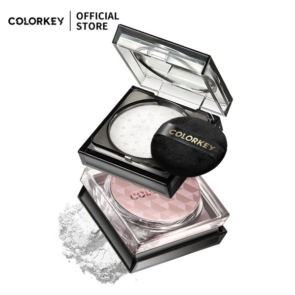 Cremes colorkey face pó solto impermeável fosco de ajuste de maquiagem controle founation pó pó de acabamento liso face cosméticos