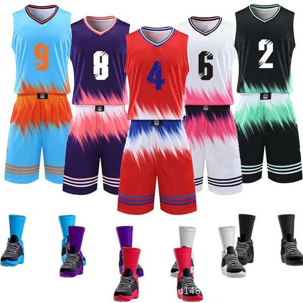Fans Tops Tees hochwertige USA Basketball -Jersey College MEN Women Team Basketball Shorts Sets Tracksuits Kids Throwback Shirt Uniform 7xl Y240423