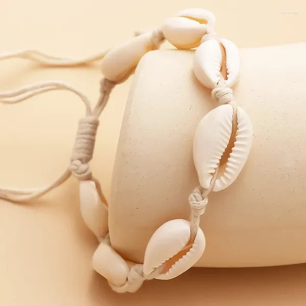 Очарование браслетов Bohemian Shell Bracelet плетеные бревные этнические брюки пляжные аксессуары украшения для женщин.