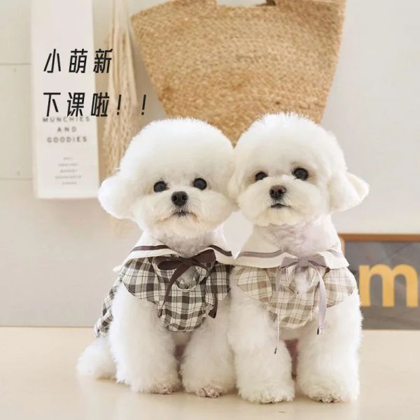 Giubbotti giubbotti per cani abito da pet vestito per cani abiti da gatto piccolo stampato carino sottile estate kaki ragazza di moda accessori Yorkshire accessori