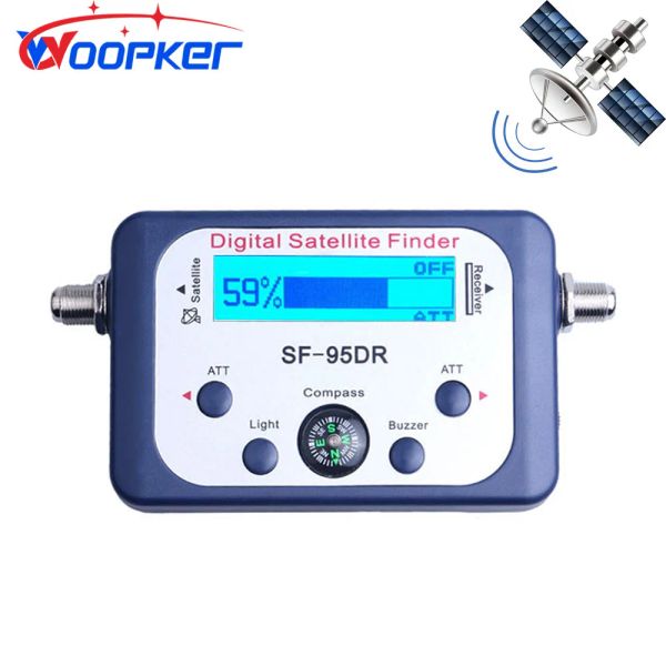 Finder Woopker Sat Finder Satlink Tester Meter Satellite TV Signal Receiver com Compass e Digital Display FTA DVB S2