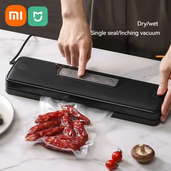 Sealadores Xiaomi mijia a vácuo Máquina de preservação de alimentos Máquina de preservação de alimentos Sacos plásticos Sealer Cozinha Automática Máquina de embalagem de vácuo