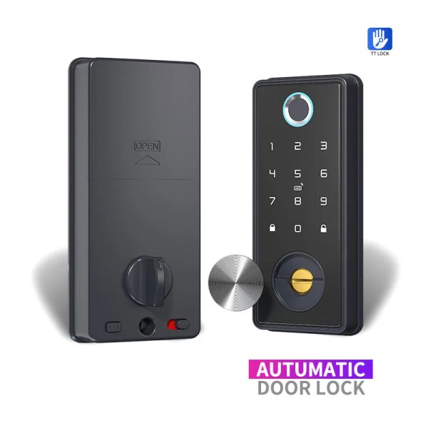 Управление Fechadura Eleteronic Smart Door Lock Deadbolt Digital TT Bock App -Отпечатка отпечатка пальцев Wi -Fi Клавиатура входа без клавиш Electronic Locks