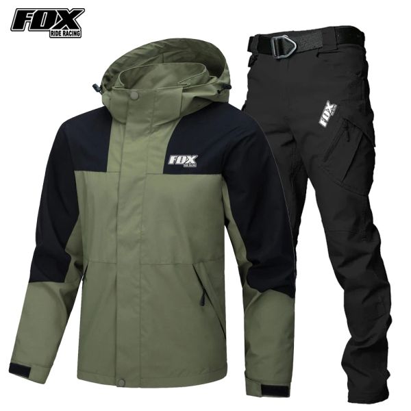 Giackets Fox Ride Racing Cycling Jacket Uomo per mountain bike impermeabile per mountain bike motociclette di motociclette pantaloni a vento Pantaloni MTB HOMBRE Enduro