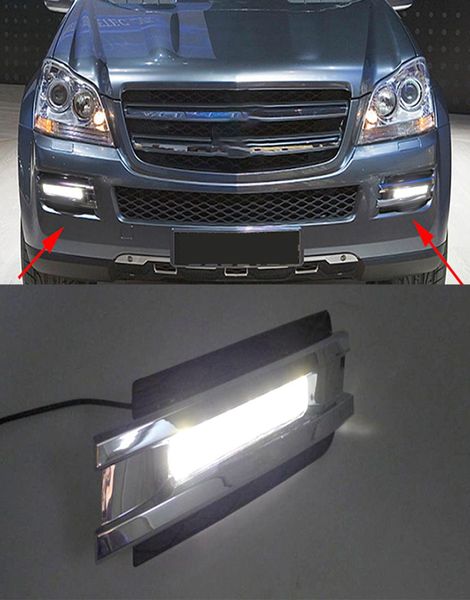 1 coppia LED di giorno in esecuzione ABS impermeabile leggera ABS 12V DRL Fog Lampada Decorazione per Mercedes Benz W164 GL320 GL350 GL450 2006 2007 2004422218