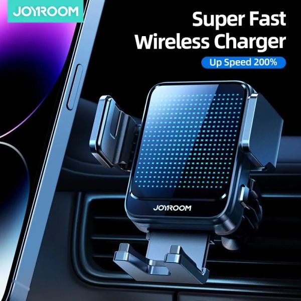 Chargers Joyroom da 15w Wireless Ricarica Wireless Caricatore veloce automatico per iPhone 14 13 12 Pro Max Samsung Z Flip Phone Porta