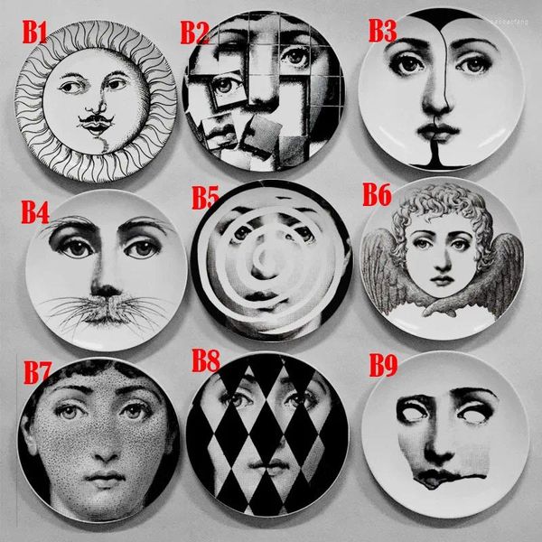 Estatuetas decorativas requintadas ornamentos artesanato artesanato decoração de parede cerâmica penduramento de placas de porcelana placas de porcelana