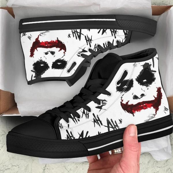 Lässige Schuhe Instantarts Mode Clown Design High Top Canvas Herren Komfort Vulkanisierte atmungsaktive Sneaker -Mann von Herren.