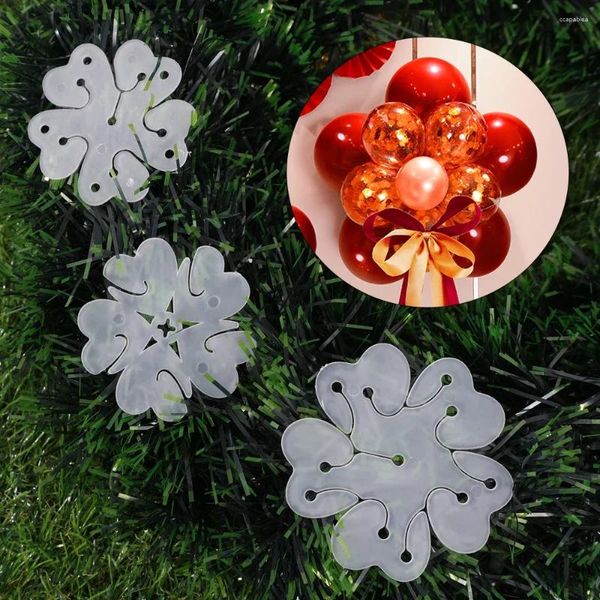 Decoração de festa 10pcs ameixa flor em forma de balão clipe de cor clara de cor clipes de flores conjuntos de feliz aniversário suprimentos